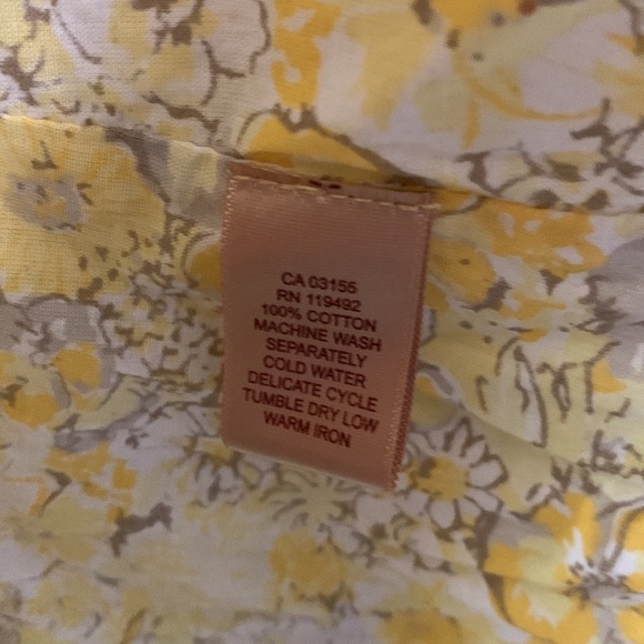 April Cornell Yellow Floral Dress (S) - Picture 4 of 4